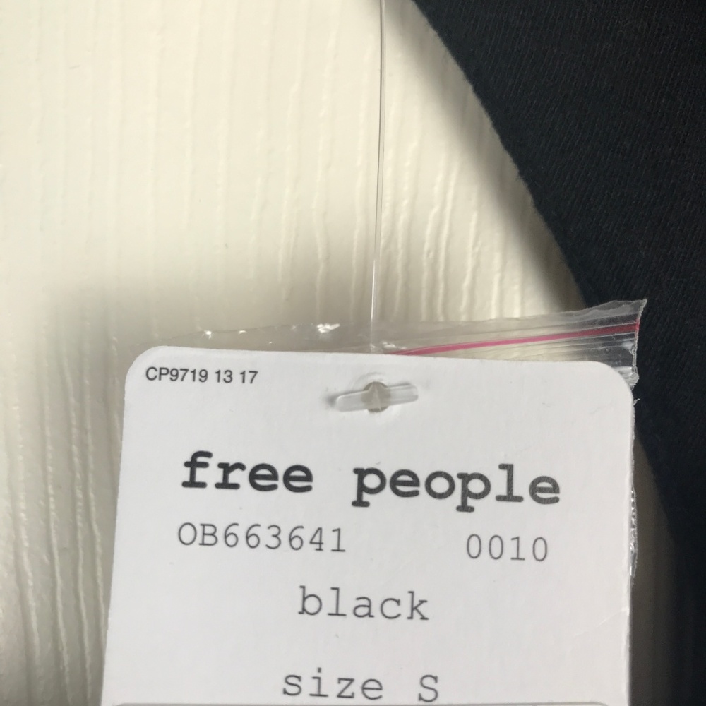 Free People Top Lita Embroidered Bell Sleeve Black - Picture 8 of 8